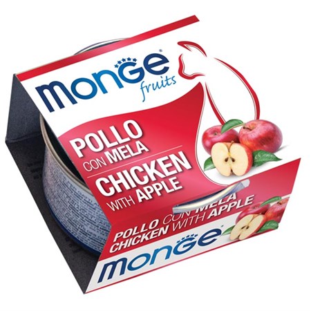monge fruits pollo con mela 80 gr per gatti