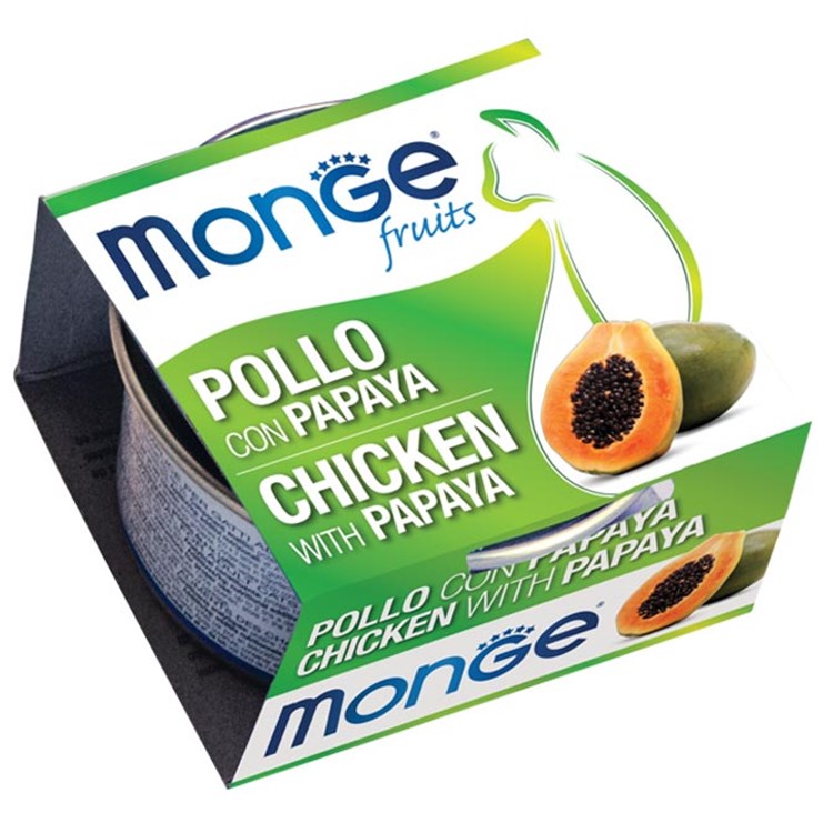 Monge Fruits Pollo Con Papaya 80 gr Per Gatti