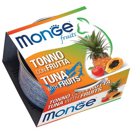 monge fruits tonno con frutta 80 gr per gatti