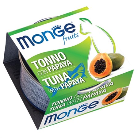 monge fruits tonno con papaya 80 gr per gatti