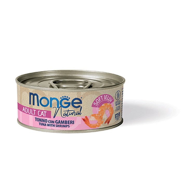 Monge Jelly superpremium 80 gr Pezzetti di Tonno con Gamberi