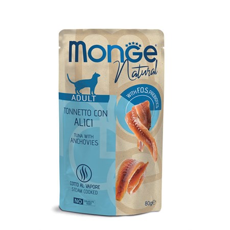monge natural superpremium 80 gr tonno con alici bustina per gatti