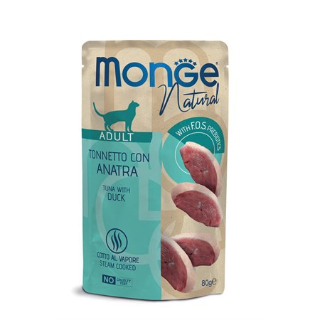 monge natural superpremium 80 gr tonno e anatra bustina per gatti