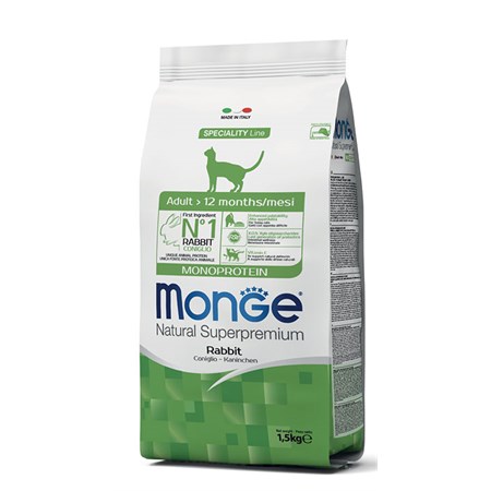 monge natural superpremium adult coniglio monoproteico 1 5 kg per gatti