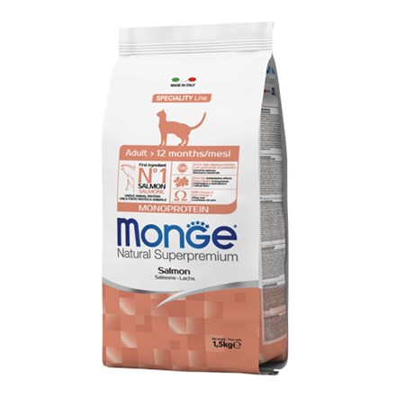 monge natural superpremium adult salmone 10 kg per gatti