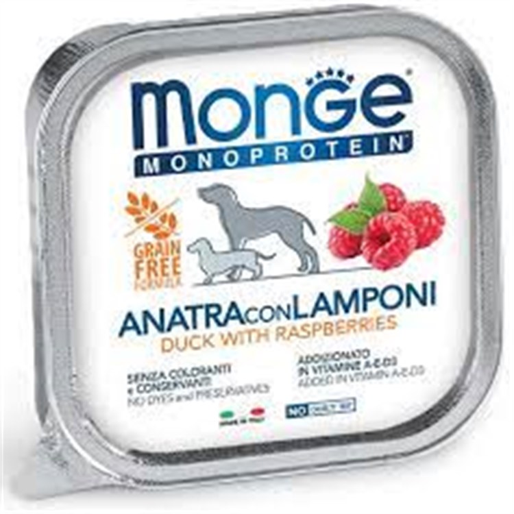 Monge Solo Anatra E Lampone Monoproteico 150 gr Umido per Cani