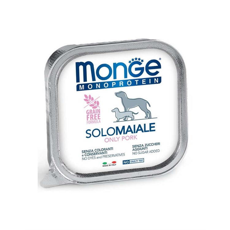 Monge Solo Maiale Monoproteico 150 gr Umido per Cani