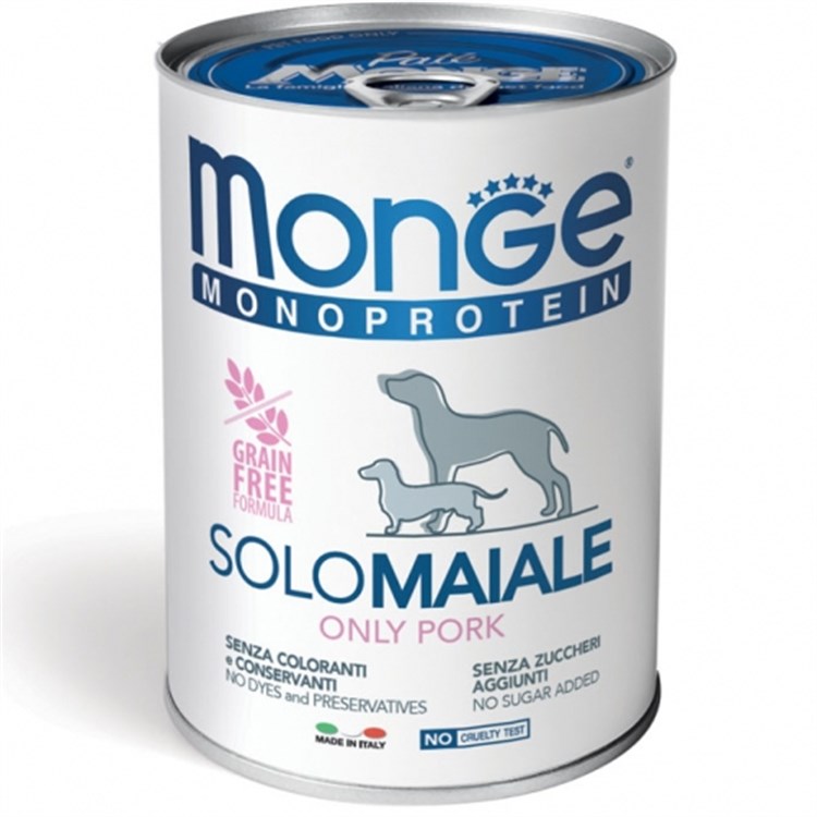 Monge Solo Maiale Monoproteico 400 gr Umido per Cani