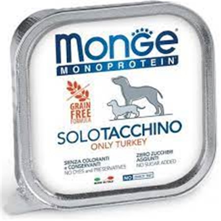 monge solo tacchino monoproteico 150 gr umido per cani