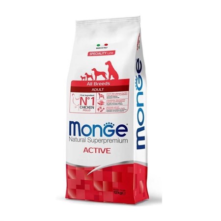 monge superpremium all breeds active 12 kg per cani sportivi