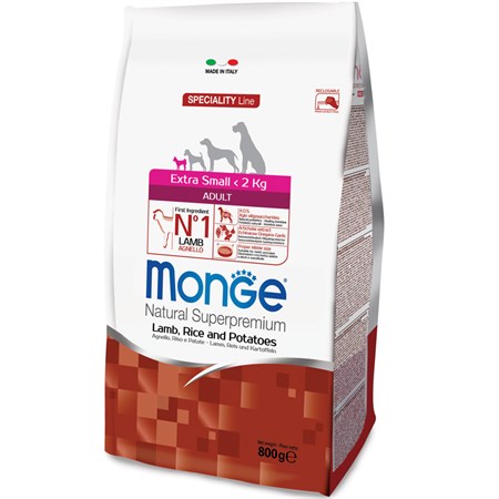 monge superpremium extra small adult agnello 2 5 kg per cane