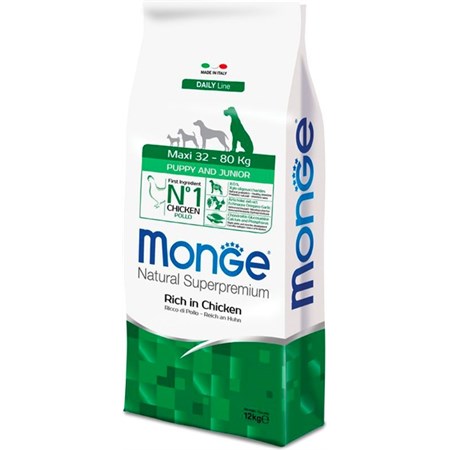 monge superpremium maxi junior puppy cane 12 kg pollo