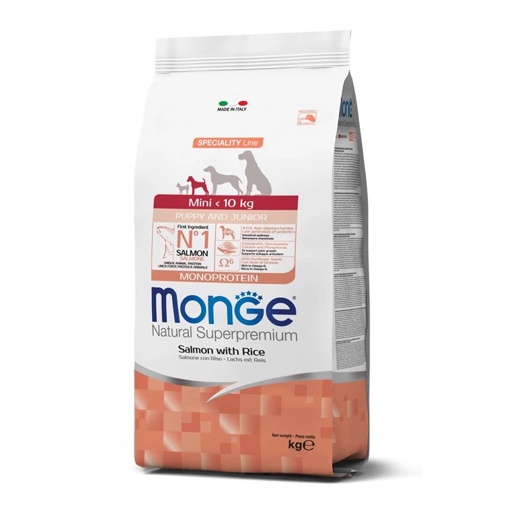 Monge Superpremium Mini Puppy Junior Salmone 7,5 Kg Monoproteico 