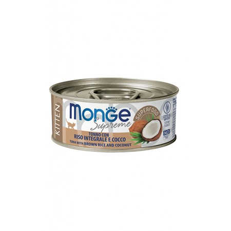 monge supreme kitten tonno riso integrale cocco 80 gr scatoletta gattini