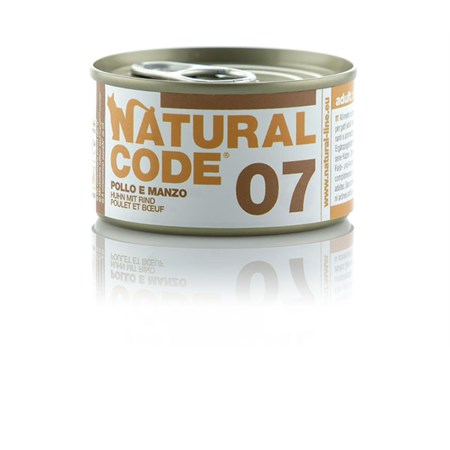 natural code 07 pollo e manzo 85 gr per gatti