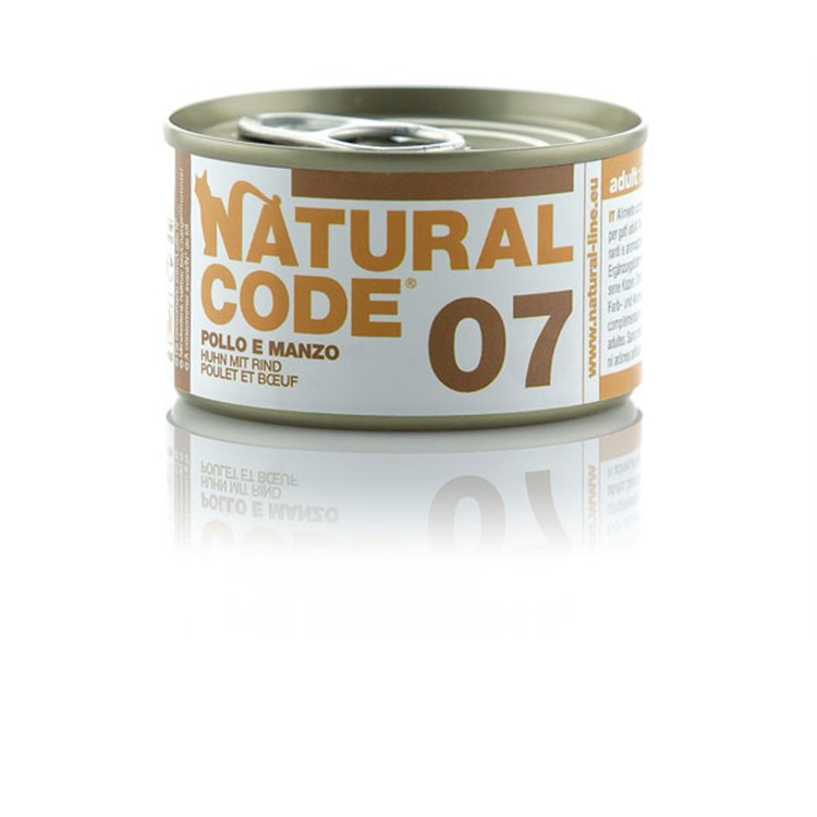 Natural Code 07 Pollo e Manzo 85 gr Per Gatti