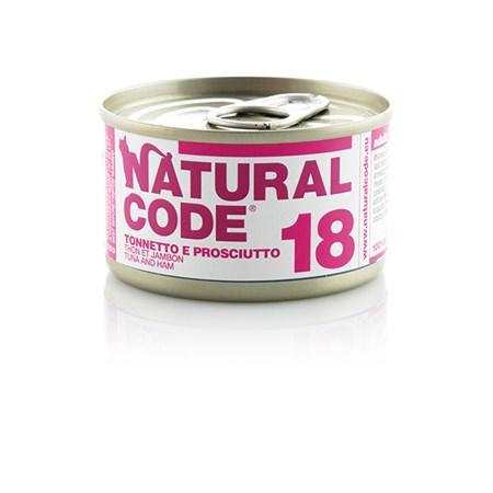 natural code 18 sgombro e prosciutto 85 gr per gatti