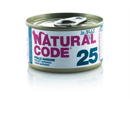 natural code jelly 25 pollo e sardine 85 gr per gatti