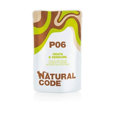 natural code p06 orata e verdure 70 gr per gatti