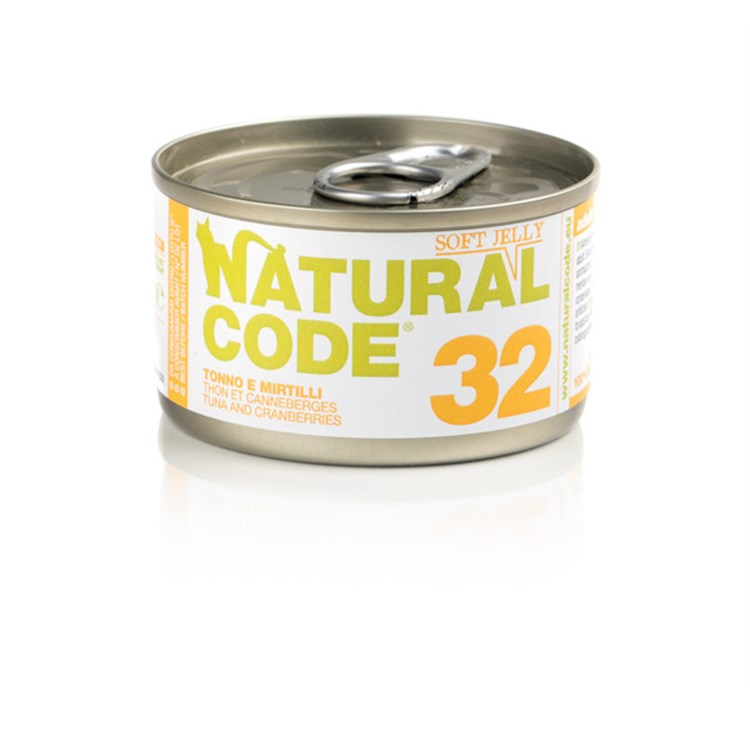 Natural Code Jelly 32 Tonno Amaranto e Mirtilli 85 gr Per Gatti