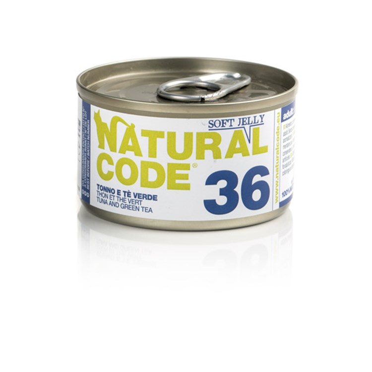 Natural Code 36 Tonno e Te' Verde 85 gr Per Gatti