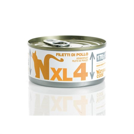 natural code xl 04 filetti di pollo 170 gr per gatti
