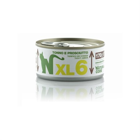 natural code xl 06 tonno e prosciutto 170 gr per gatti