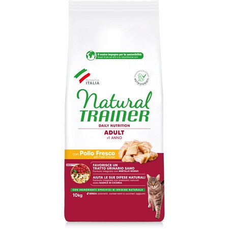 Natural Trainer Adult con Pollo 10 kg per Gatti in Gatti