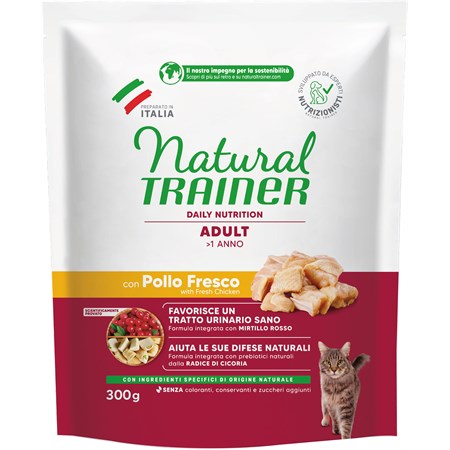 natural trainer adult con pollo 300 gr per gatti