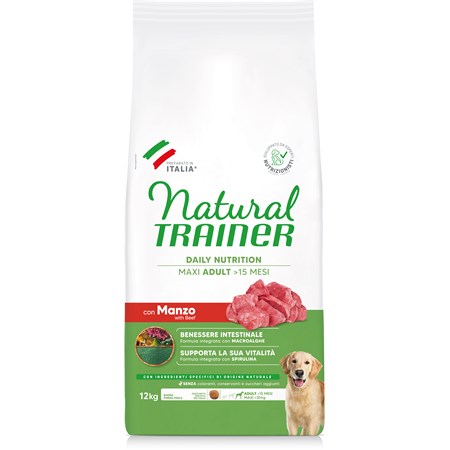 natural trainer adult maxi manzo cane 12 kg danneggiato