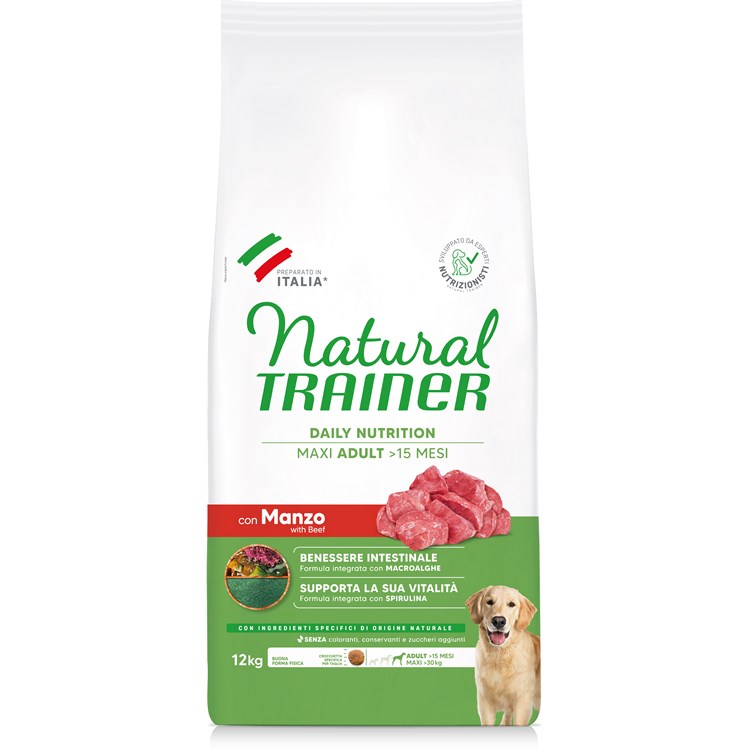 Natural Trainer Adult Maxi Manzo Cane 12 kg DANNEGGIATO