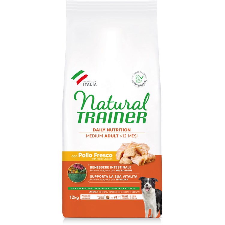 Natural Trainer Adult Medium Pollo Cane kg 12