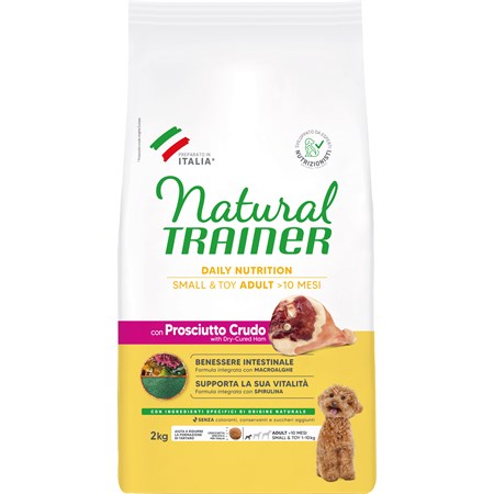 natural trainer adult mini small toy prosciutto 2 kg secco cane