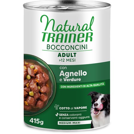 natural trainer bocconcini mediummaxi adult agnello 415g