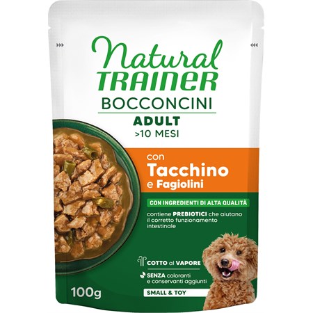 natural trainer bocconcini smalletoy adult tacchino 100g