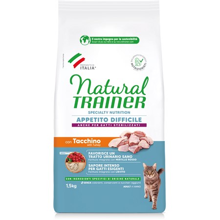 Natural Trainer Exigent Tacchino 1,5 kg Gatto in Gatti