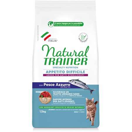 Natural Trainer Exigent Pesce Azzurro 1,5 kg Gatto in Gatti