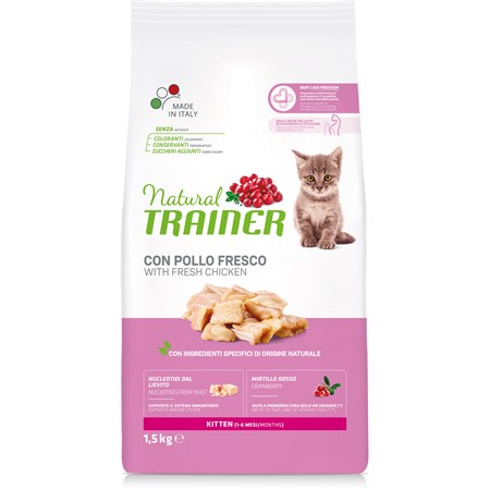 natural trainer kitten con pollo 1 5 kg per gattini