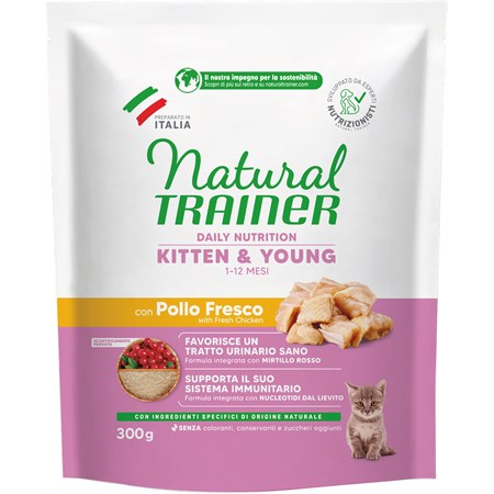 natural trainer kitten con pollo 300 gr per gattini