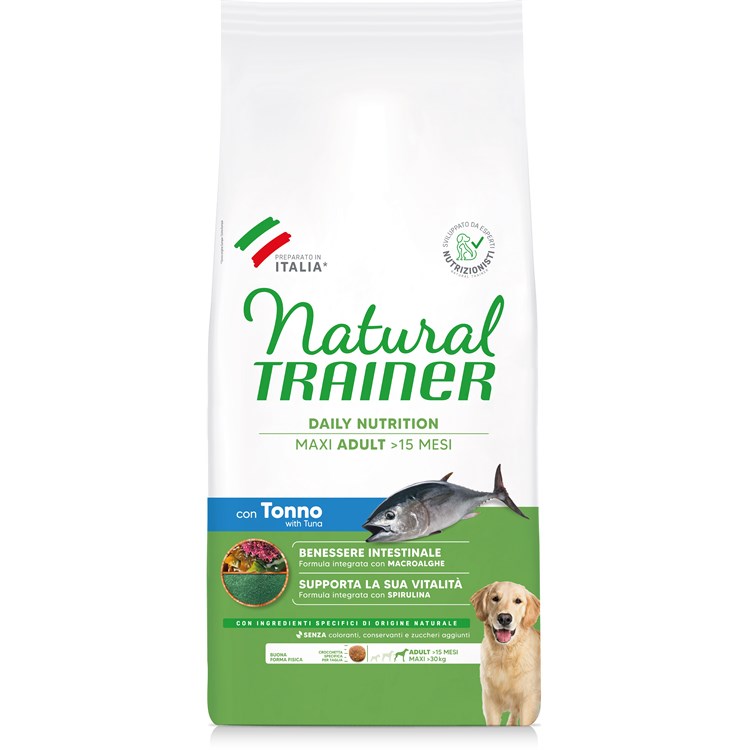 Natural Trainer Maxi Adult Tonno Riso 12 Kg Per Cani