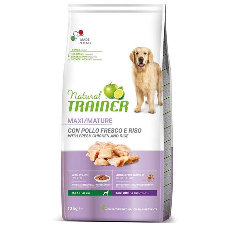 Natural Trainer Maxi Mature Pollo 12 kg Cane Nuova Grafica