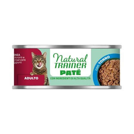 natural trainer pate adult tonno 85 gr scatoletta gatto