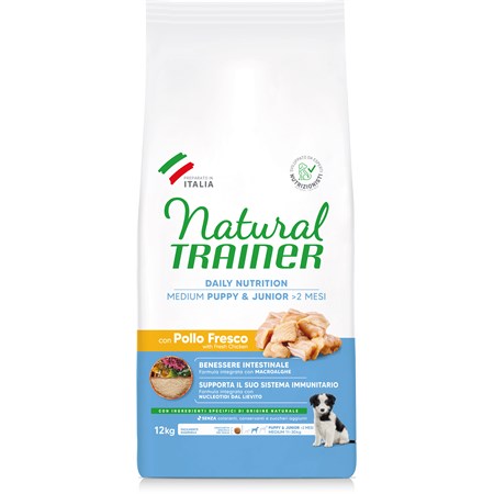 natural trainer puppy junior medium 12 kg