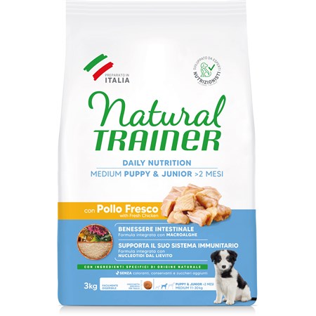 natural trainer puppy junior medium kg 3