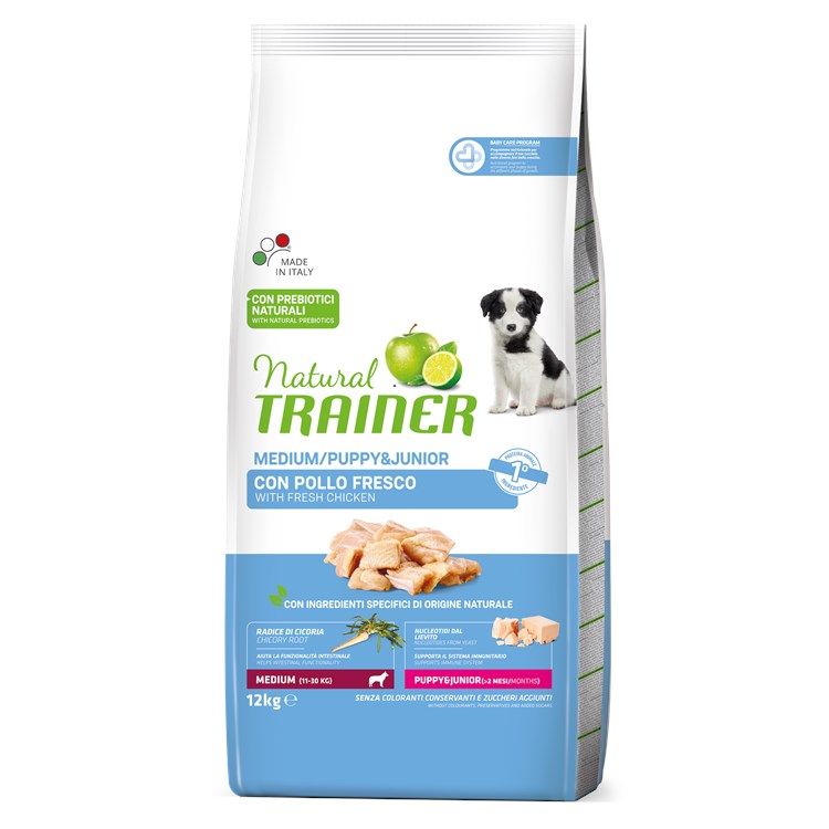 Natural Trainer Puppy Junior Medium Pollo 12 kg DANNEGGIATO