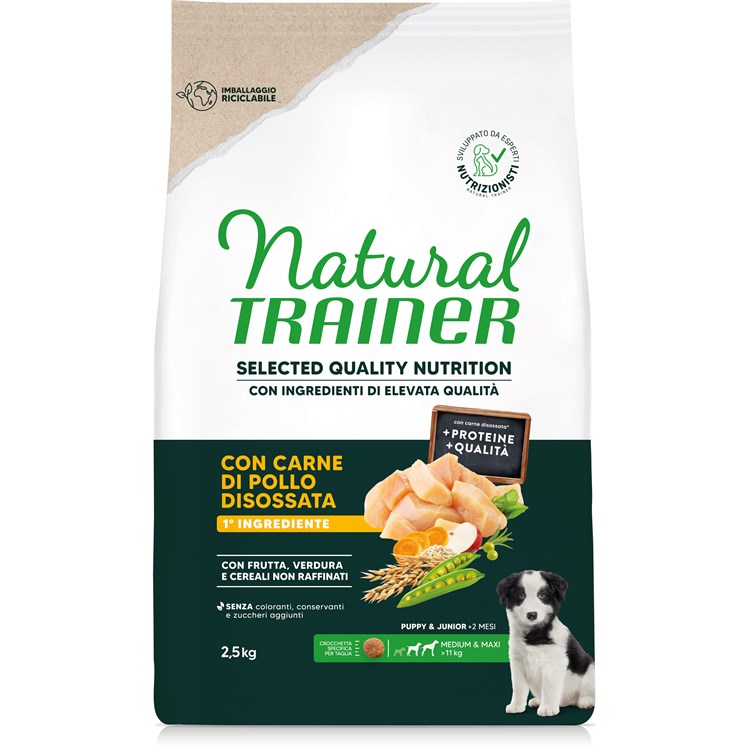 Natural Trainer Selected Quality Nutrition Puppy Healthy Grain Medium/Maxi Pollo 2,5kg