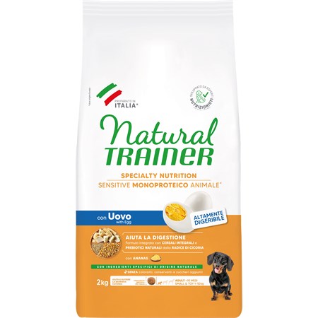 natural trainer sensitive mini adult uovo 2 kg per cane