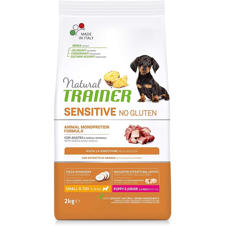 Fitness Natural Trainer Sensitive Mini Puppy & Junior Anatra e Ri