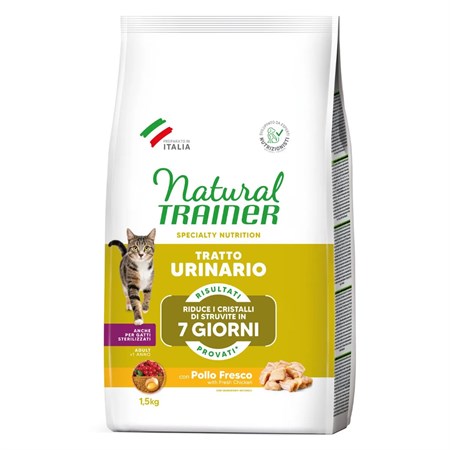 natural trainer sensiurinary solution con pollo 1 5 kg per gatti