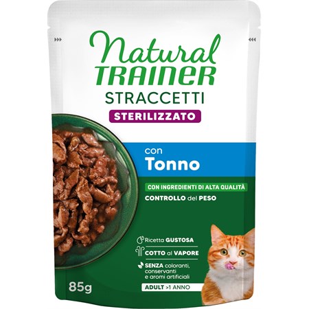 natural trainer straccetti sterilizzato tonno 85g